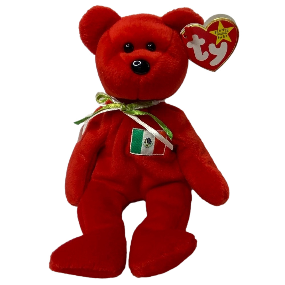 TY Beanie Babies Bear Osito Mexican Teddy Bear plush 1990s Original vintage